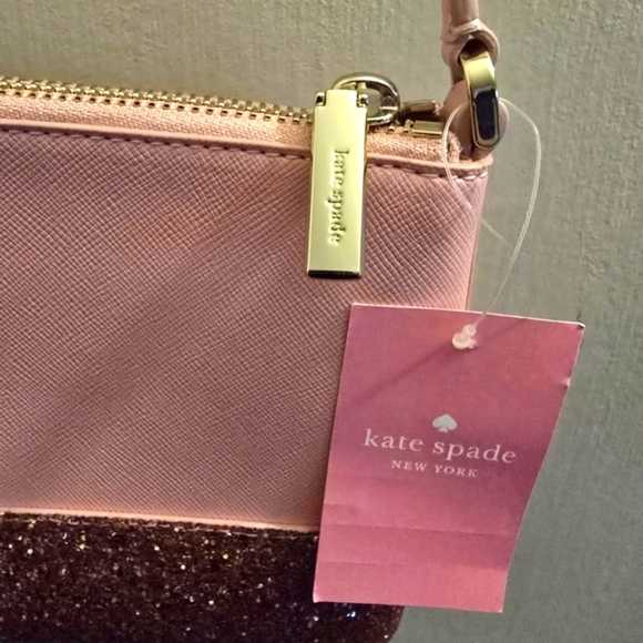 NWT! Kate Spade Pink Crossbody Bag w Metallic Sheen! Glitter bags no longer made - Picture 5 of 9